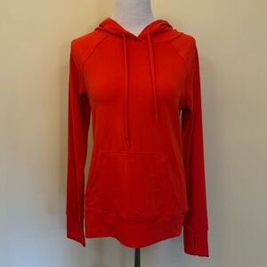 Lou & Grey Red Hoodie Sweatshirt Size Small NWT Thumbholes Athleisure